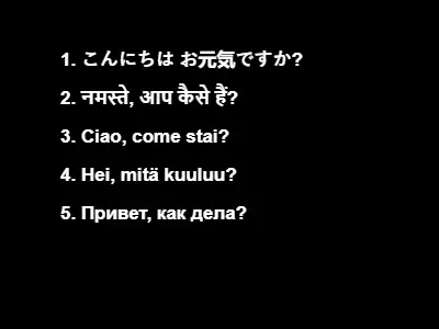 "Hello, How are you?" in different languages thumbnail part